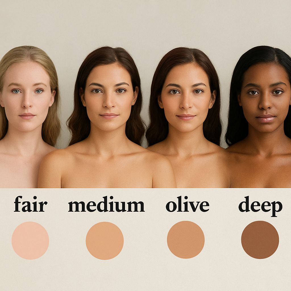 Olive Skin Tone Chart and Skin Undertones Explained
