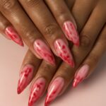 Acrylic nails with gel polish and acrylic nails powder
