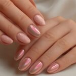 Short oval acrylic nails and long coffin acrylic nails