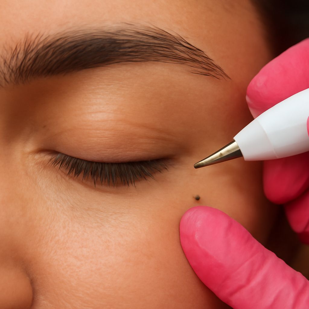 Skin tag under eye and skin growth on eyelid