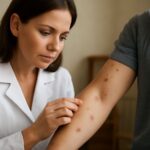 Types of skin lesions including white bump on skin and flesh colored bumps on skin