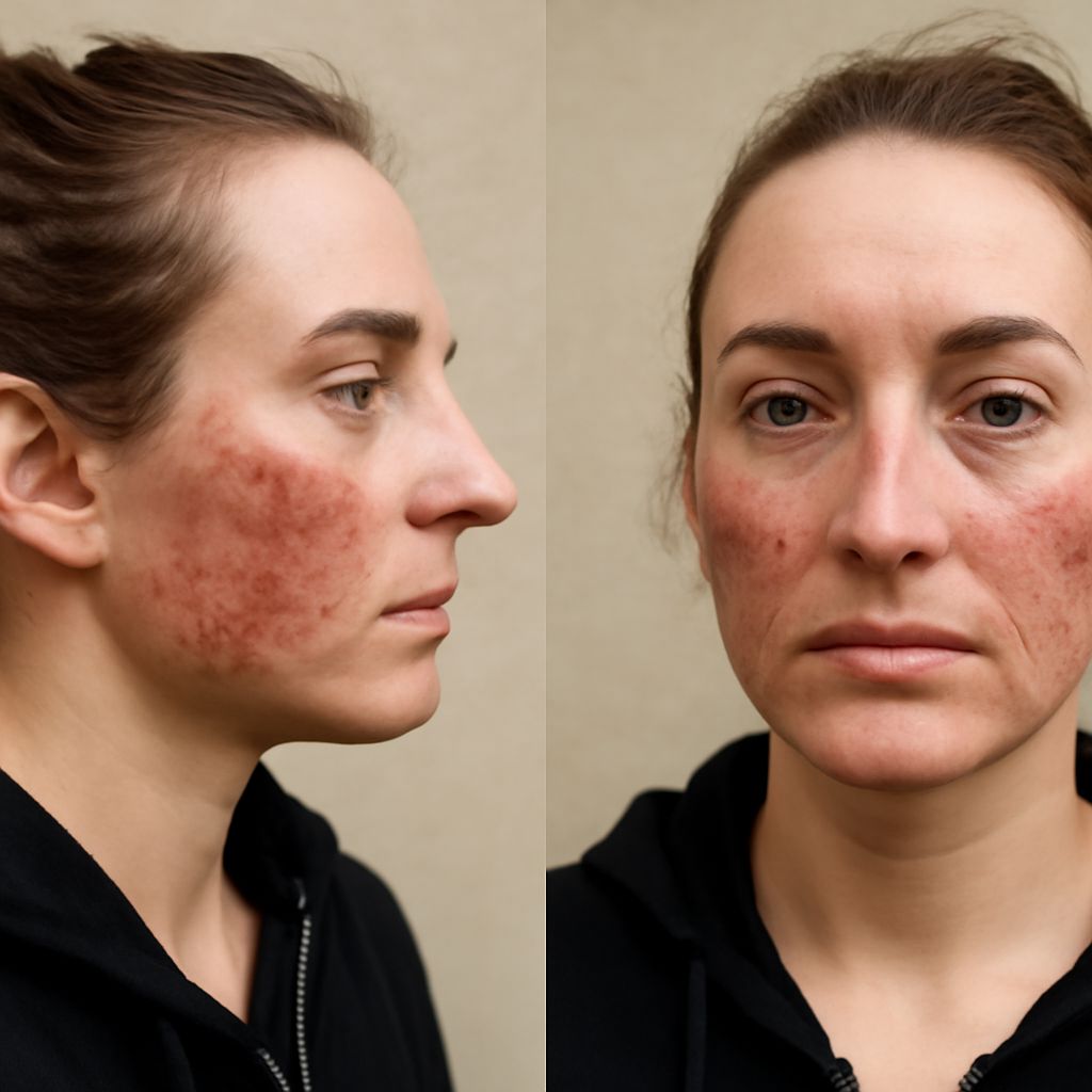 Acne scars before and after with laser treatment and deep acne scar transformations