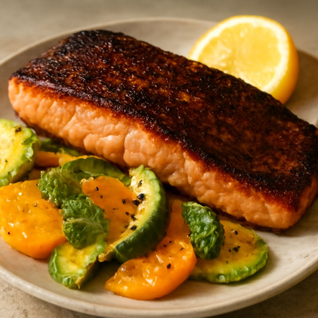 Cook salmon skin up or down and achieve crispy results