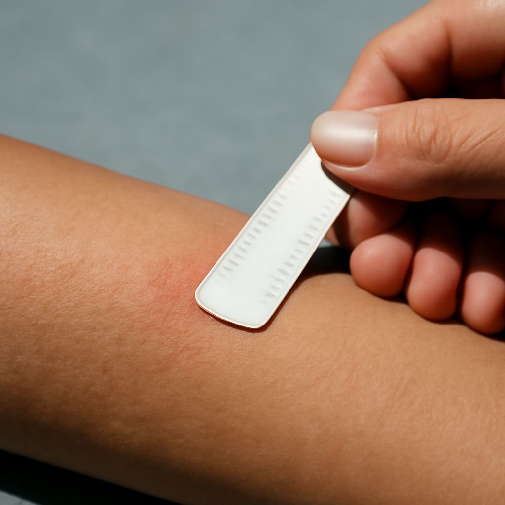 Comparison of TB skin test positive vs negative results, showing what does a negative TB skin test look like.
