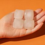 Ice burn on skin and freezer burn on skin