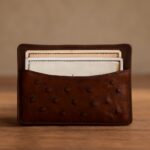 Credit card skin and ostrich skin comparison