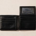 Eel skin purse and human skin wallet