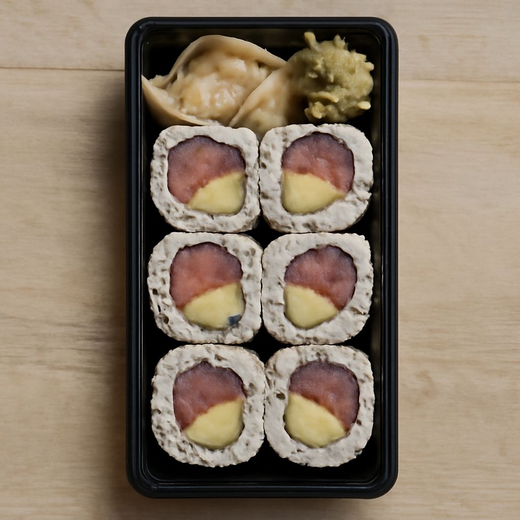 Salmon skin sushi and salmon skin wallet