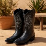 Cobra skin boots and rhino skin boots