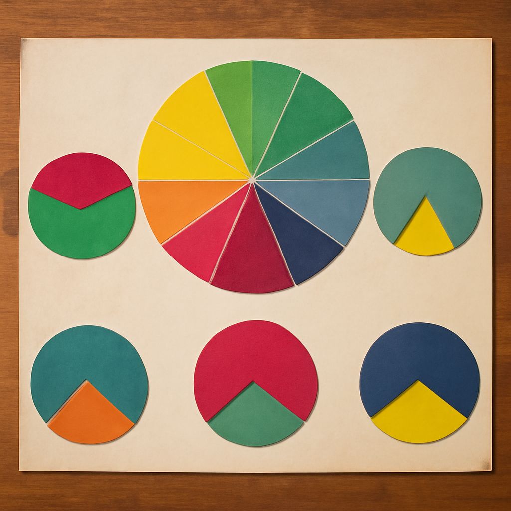 Skin tone color wheel with German, Russian, and Sicilian skin tones